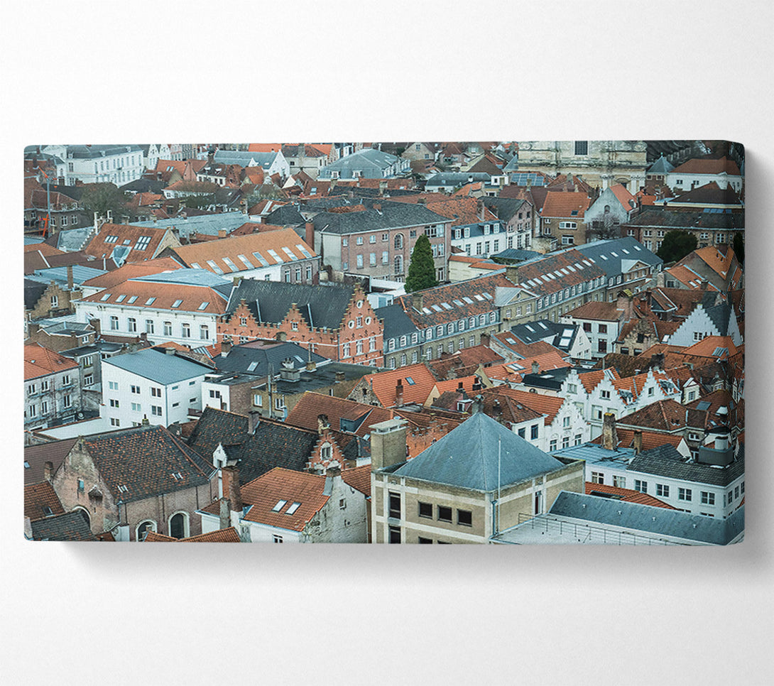 A Canvas Print of Grey Roof Cityscape Canvas Art