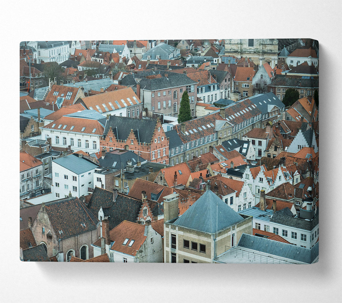  A Canvas Print of Grey Roof Cityscape Canvas Art