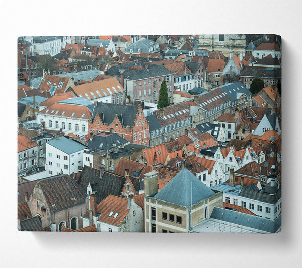  A Canvas Print of Grey Roof Cityscape Canvas Art