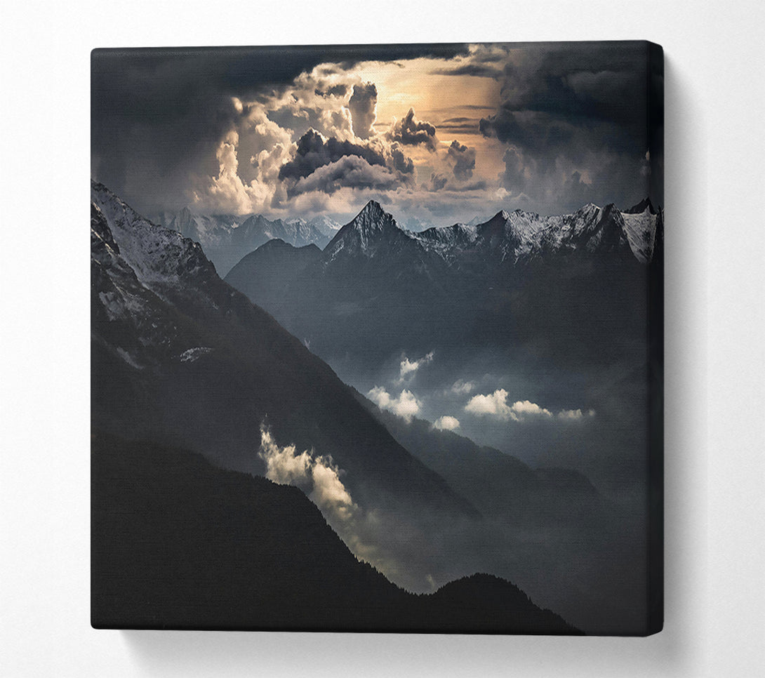  A Canvas Print of Gray Mountain Peaks Canvas Wall Art