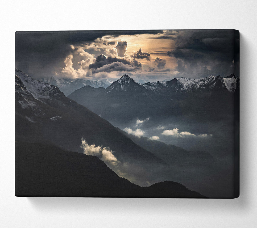  A Canvas Print of Gray Mountain Peaks Canvas Wall Art