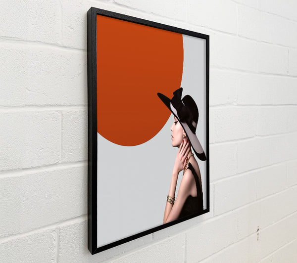 Elegant Lady With Orange Circle