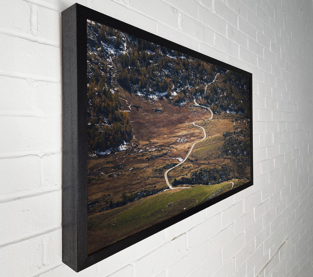  A Canvas Print of Brown Winding Road Canvas Print
