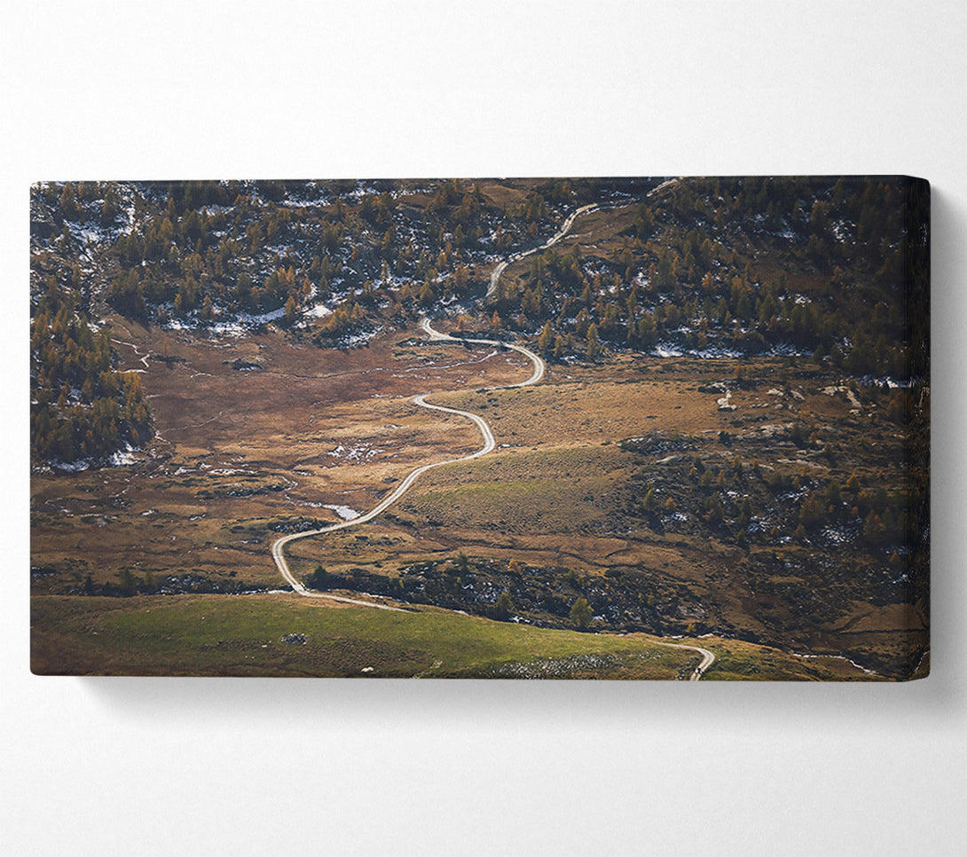  A Canvas Print of Brown Winding Road Canvas Print