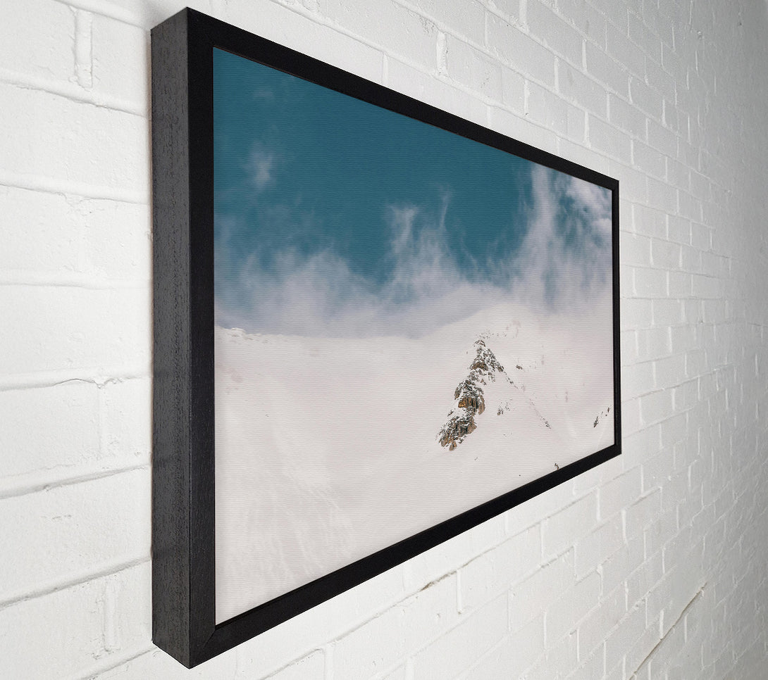  A Canvas Print of Azure Peak In Mist Canvas Print