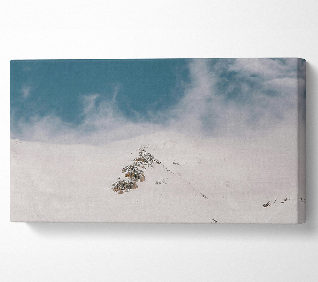  A Canvas Print of Azure Peak In Mist Canvas Print