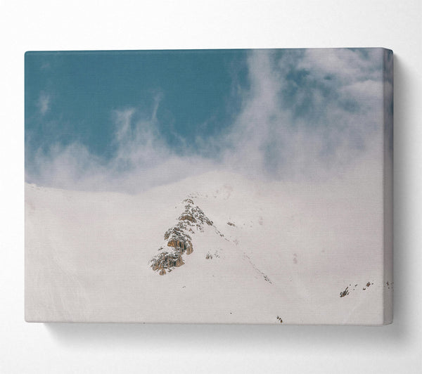  A Canvas Print of Azure Peak In Mist Canvas Print