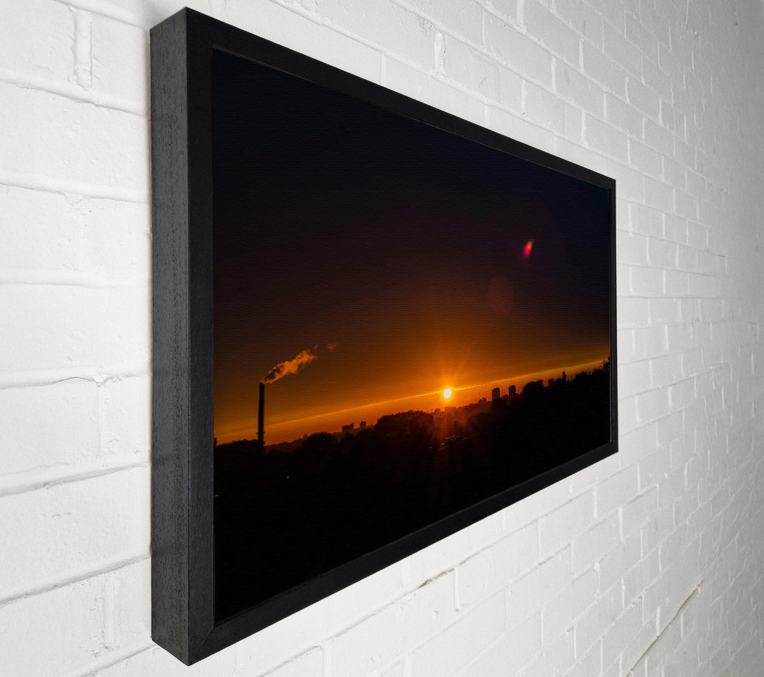  A Canvas Print of Orange City Skyline Canvas Art