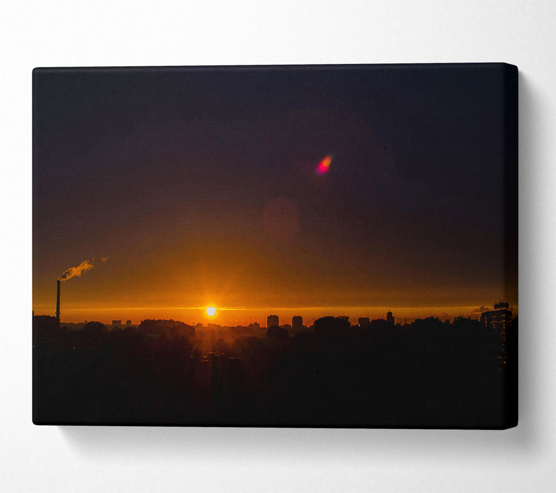  A Canvas Print of Orange City Skyline Canvas Art