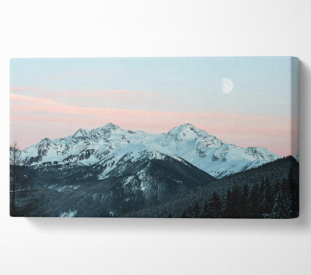  A Canvas Print of Pink Sky Peaks Canvas Print