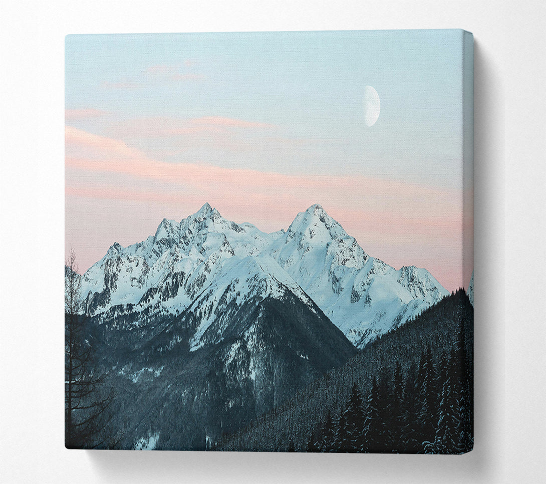  A Canvas Print of Pink Sky Peaks Canvas Print