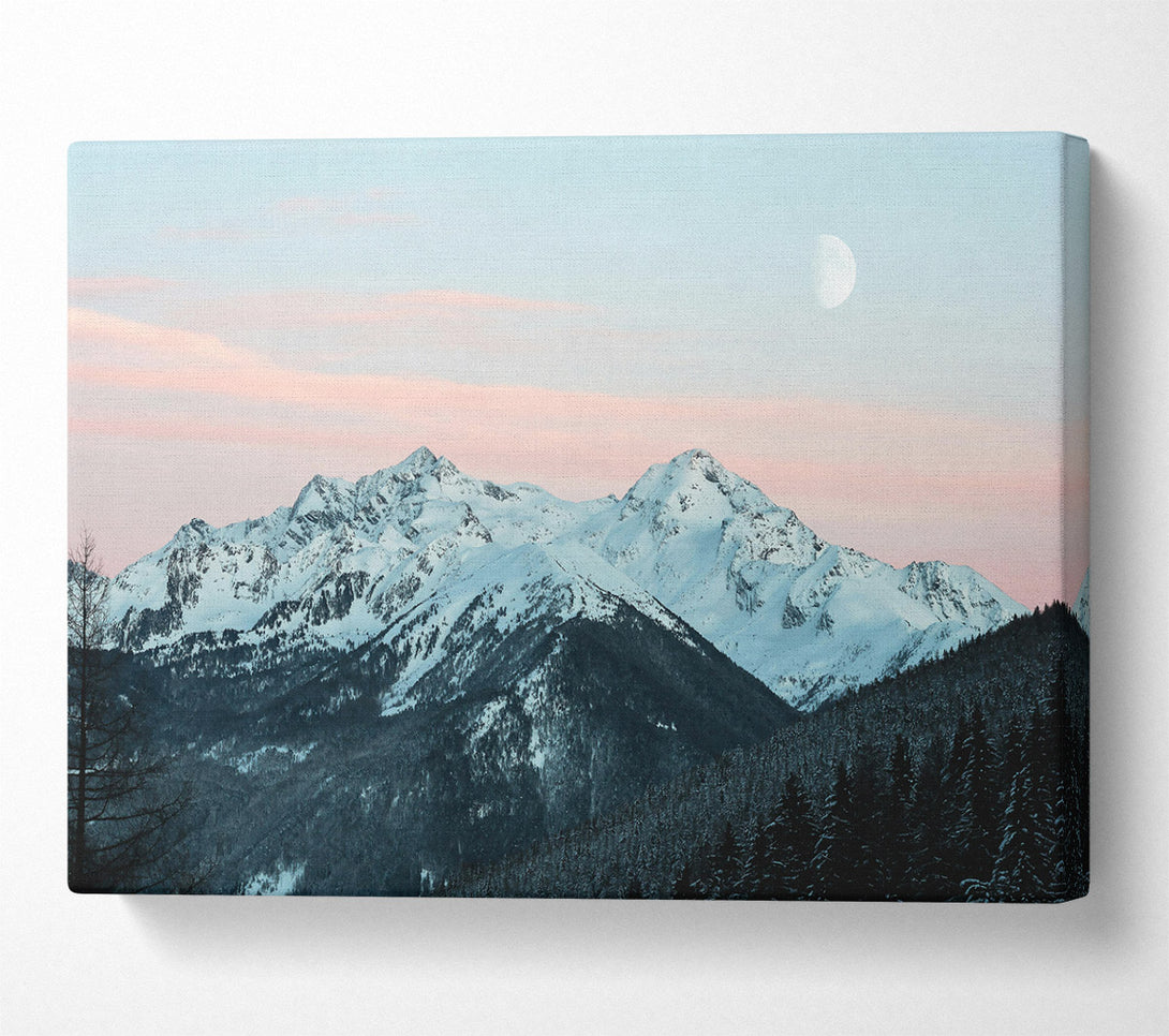  A Canvas Print of Pink Sky Peaks Canvas Print