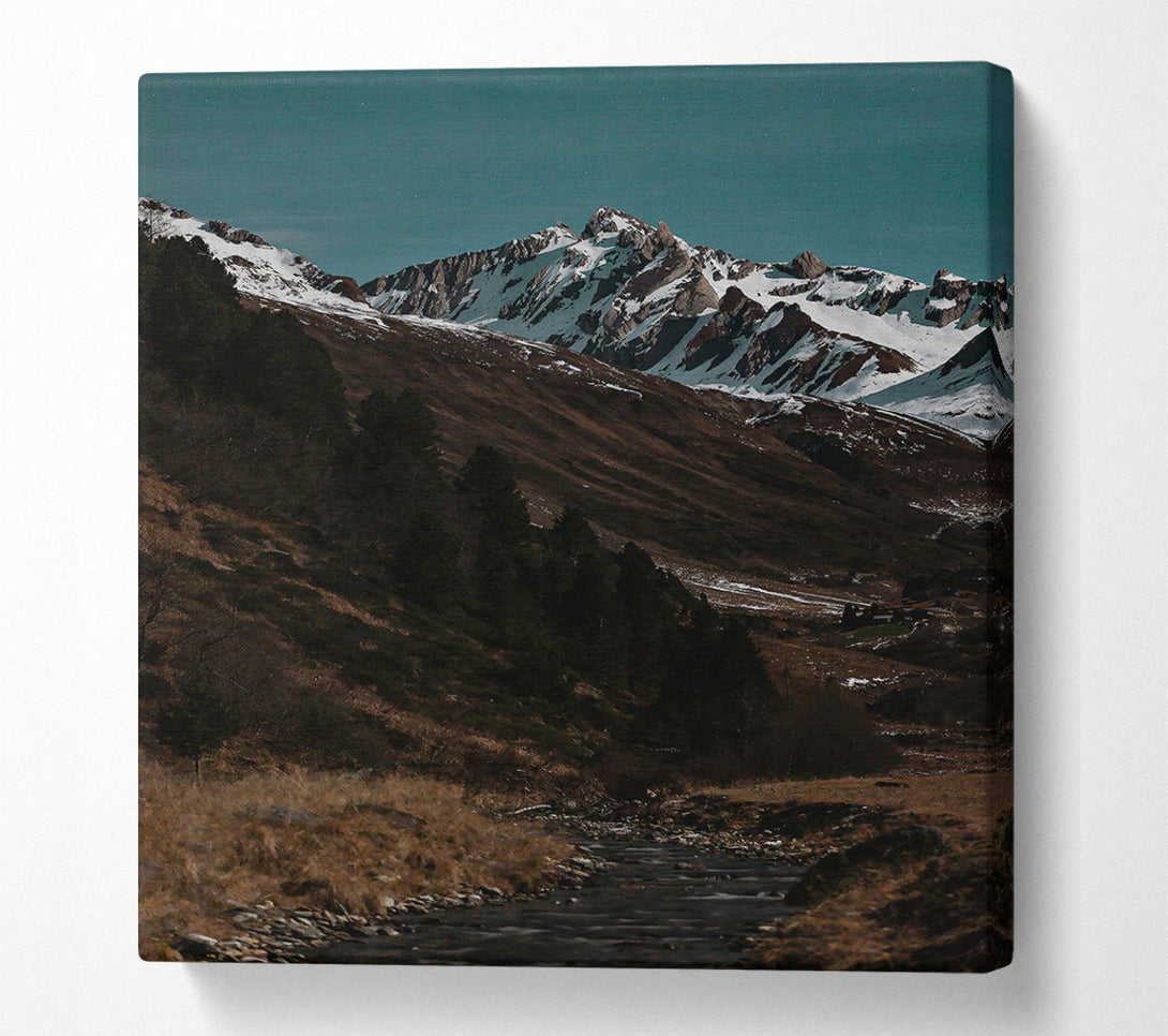  A Canvas Print of Blue Mountain Stream Canvas Wall Art