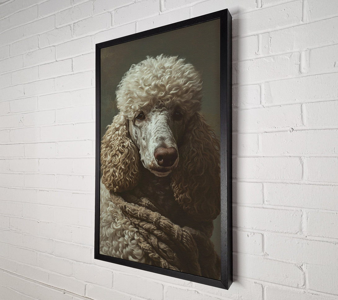  A Canvas Print of Creamy Poodle Portrait Canvas Print
