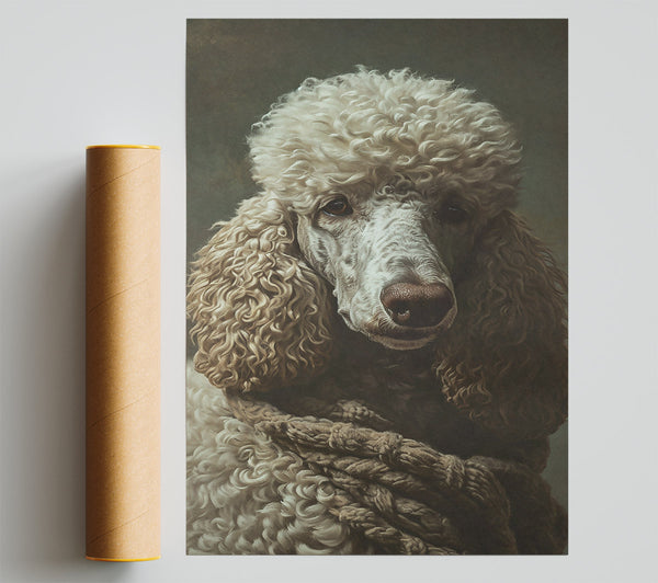 Creamy Poodle Portrait Giclee Print
