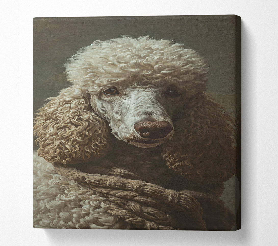  A Canvas Print of Creamy Poodle Portrait Canvas Print
