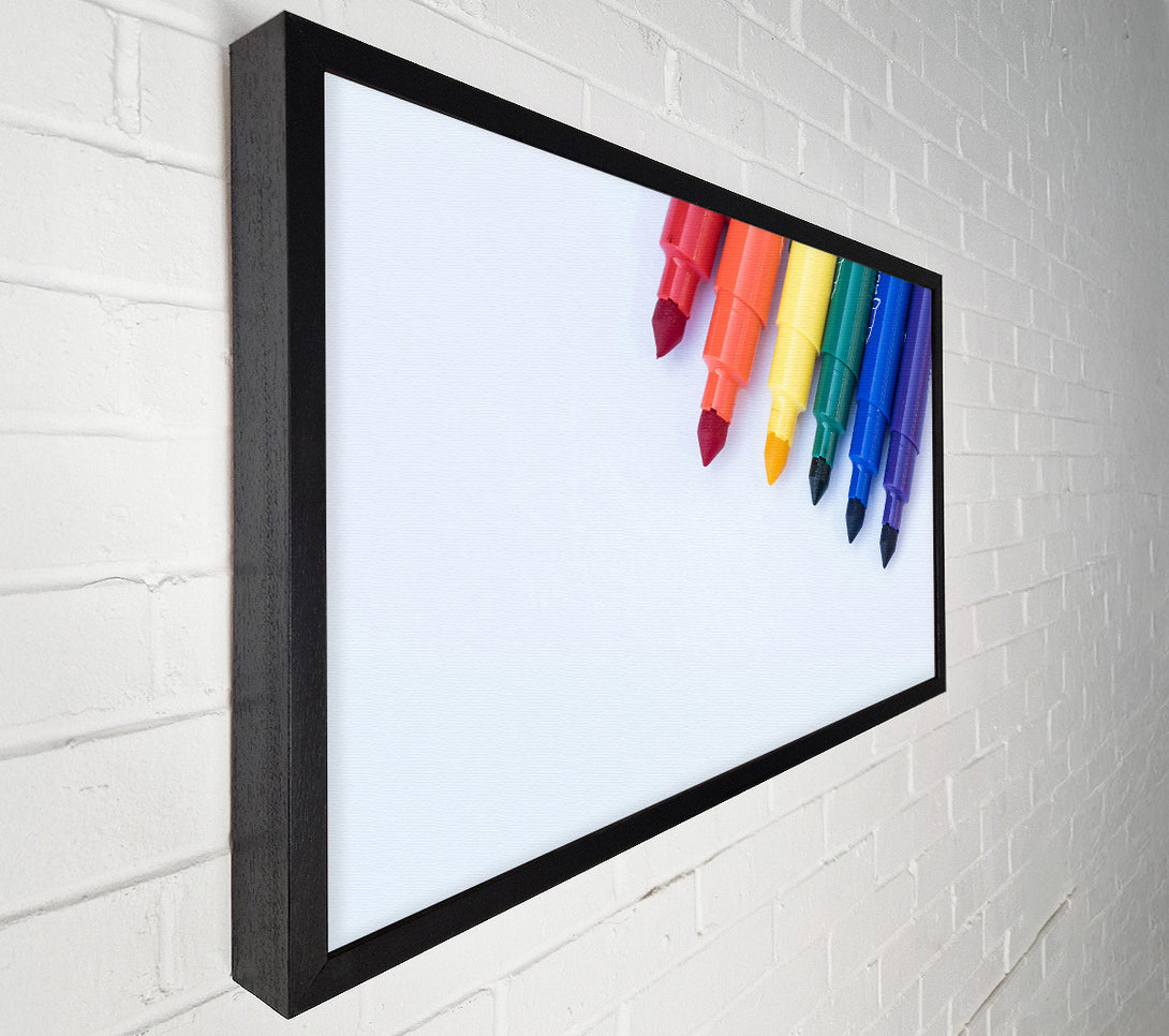  A Canvas Print of Rainbow Of Markers Canvas Art