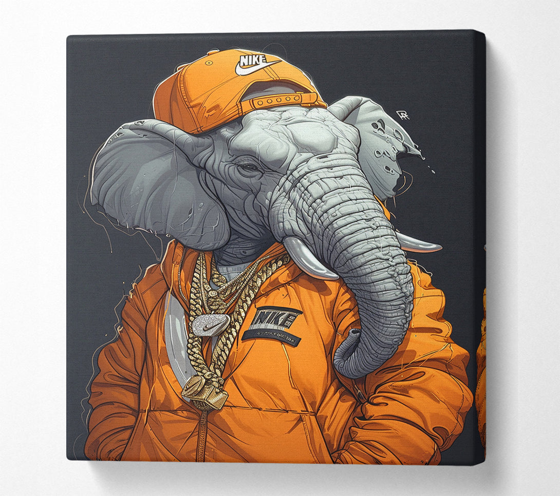  A Canvas Print of Elephant Hat Canvas Print