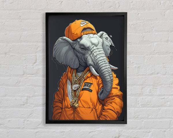 Elephant Hat Framed Print