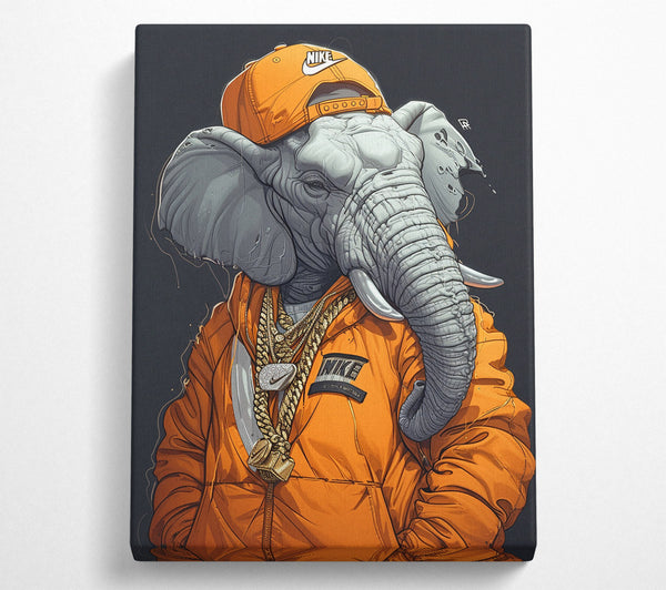  A Canvas Print of Elephant Hat Canvas Print