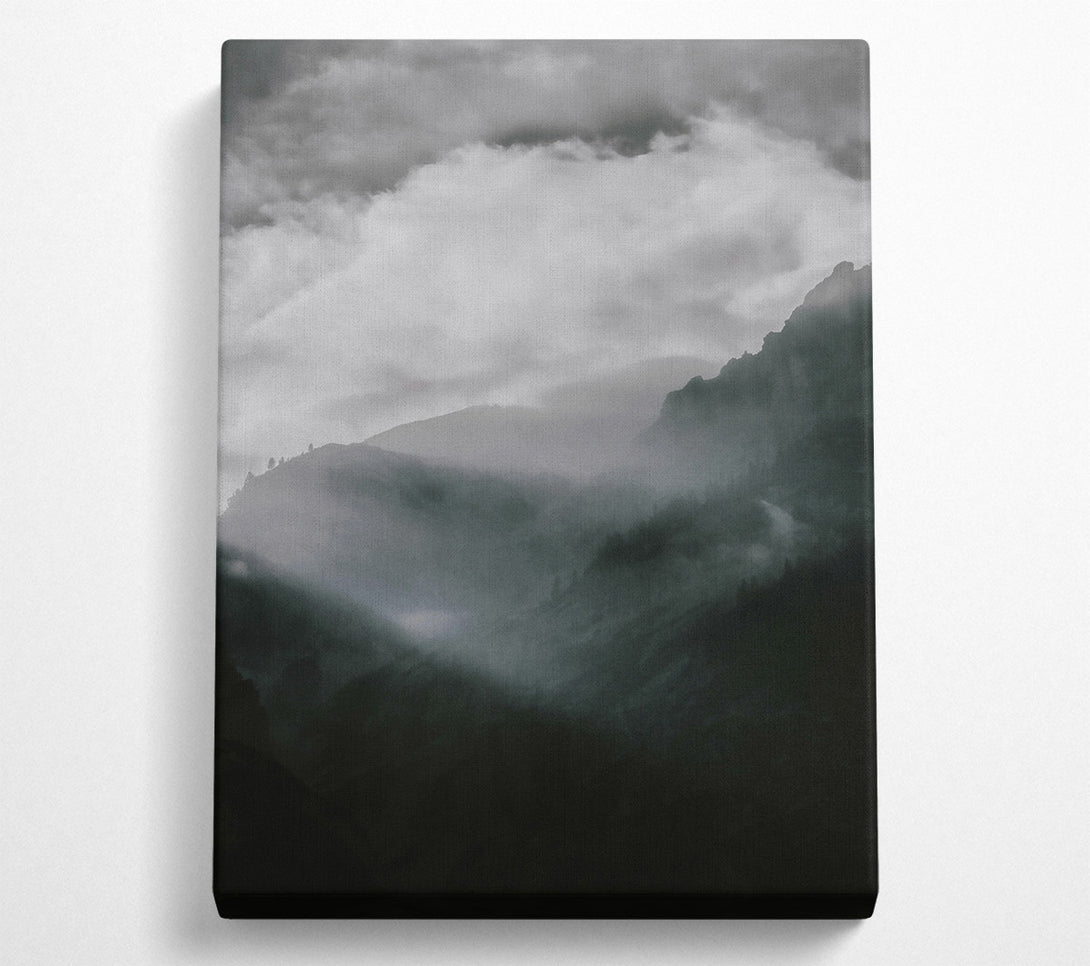  A Canvas Print of Grey Mountain Peaks Canvas Wall Art
