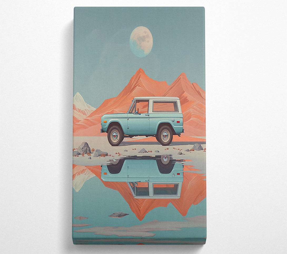  A Canvas Print of Aqua Bronco Reflection Canvas Wall Art
