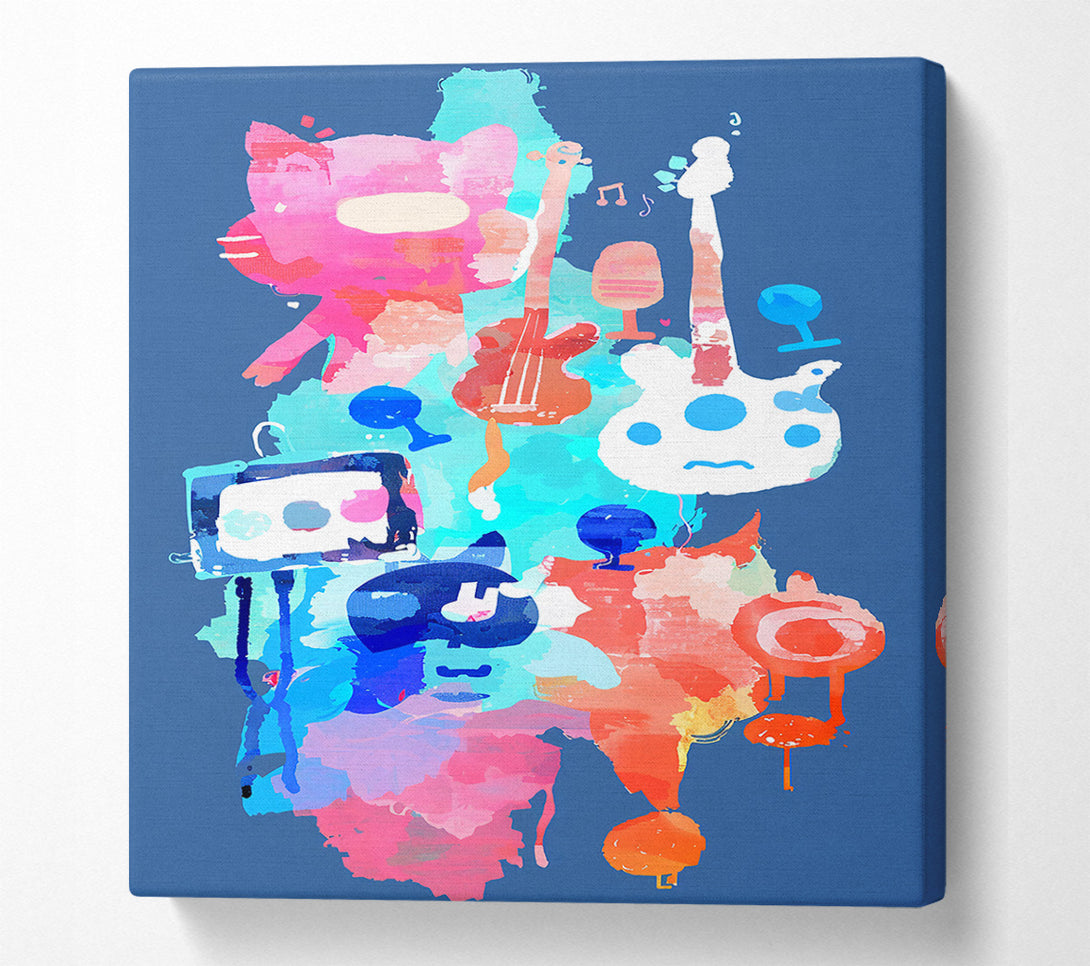  A Canvas Print of Blue Mood Music Canvas Wall Art