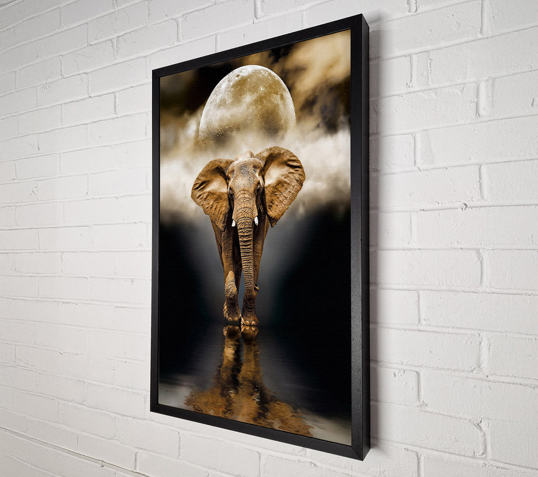  A Canvas Print of Elephant Moon Canvas Art