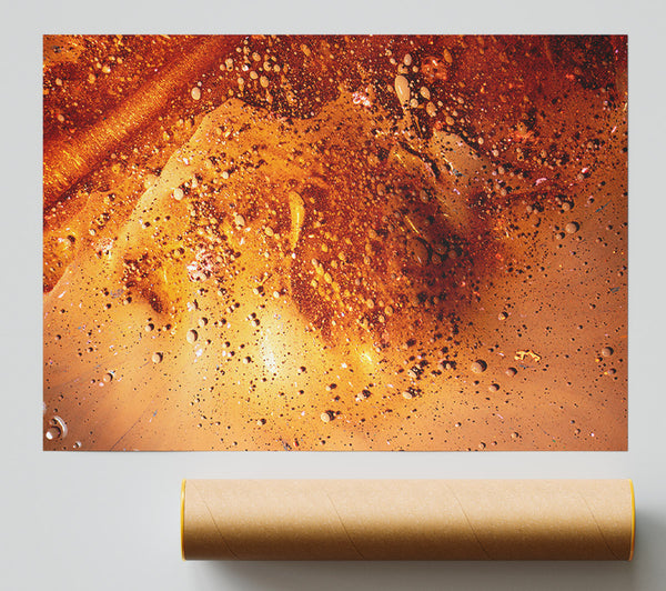 Amber Cosmic Burst Poster