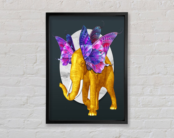 Elephant With Wings Framed Print