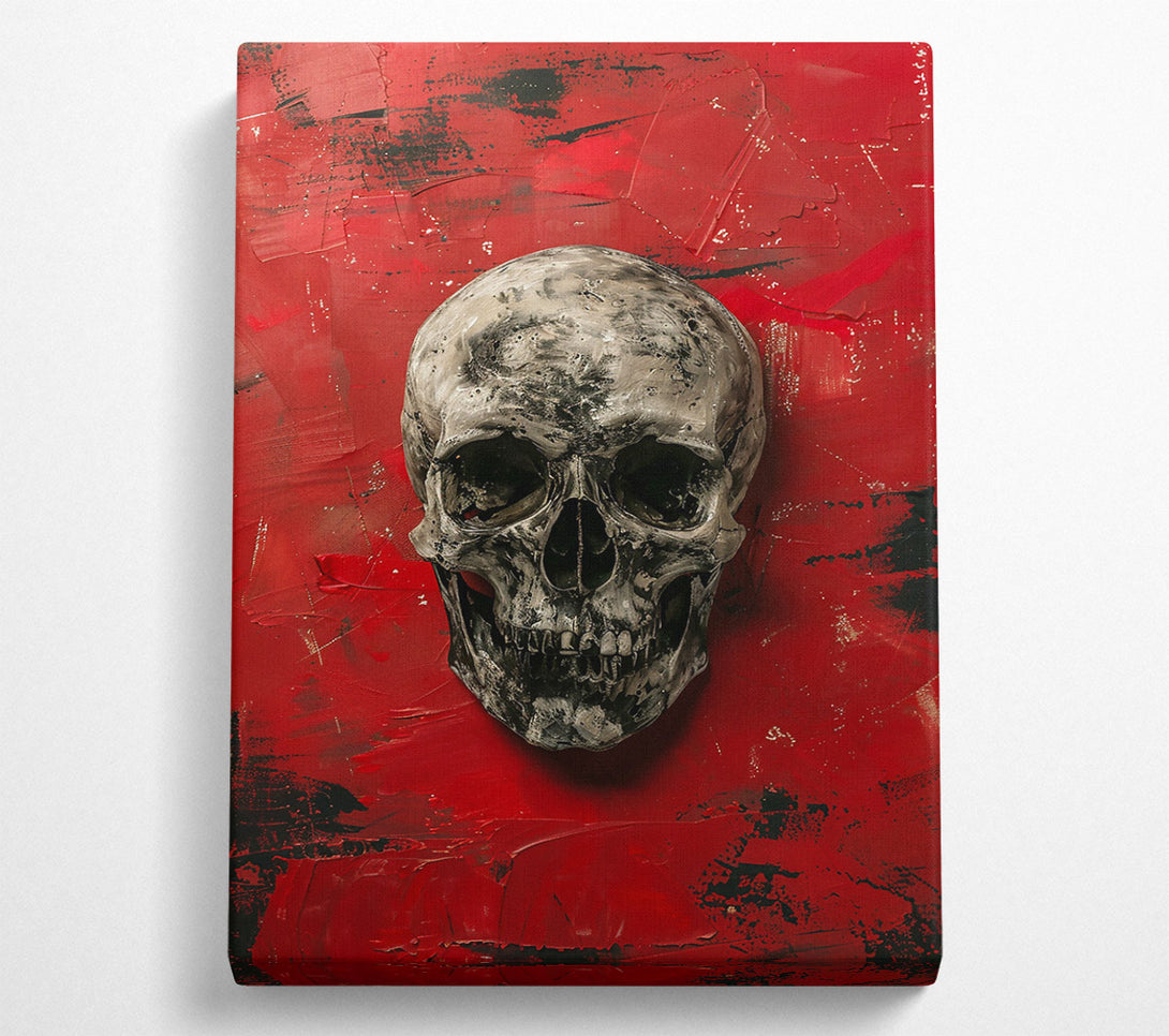  A Canvas Print of Crimson Skull Gaze Canvas Art