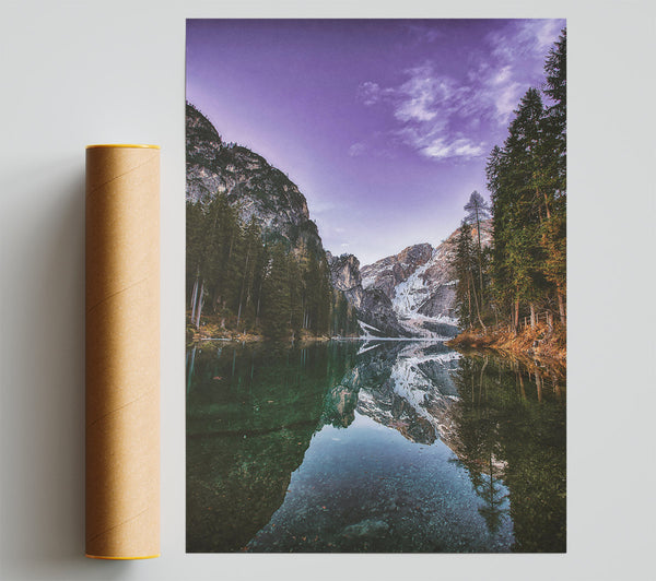 Purple Mountain Reflection Giclee Print