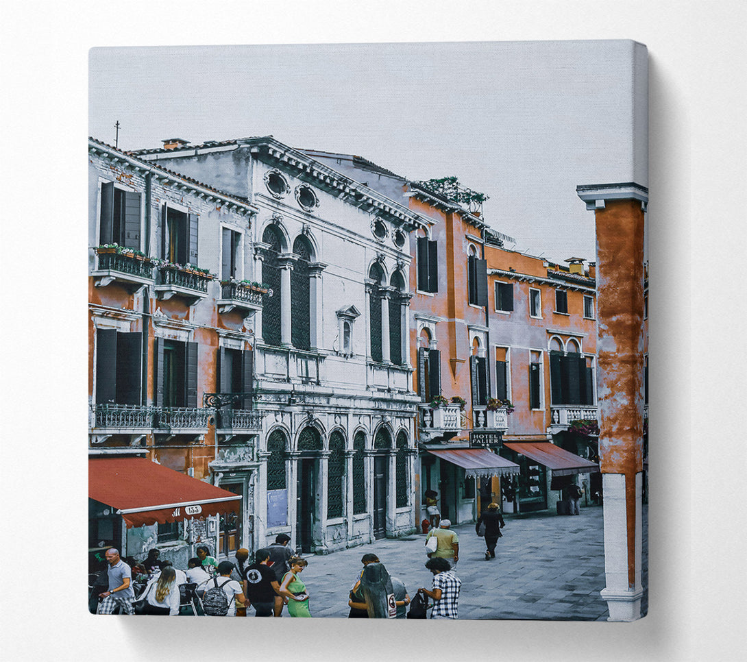  A Canvas Print of White Stone Alleyway Canvas Art