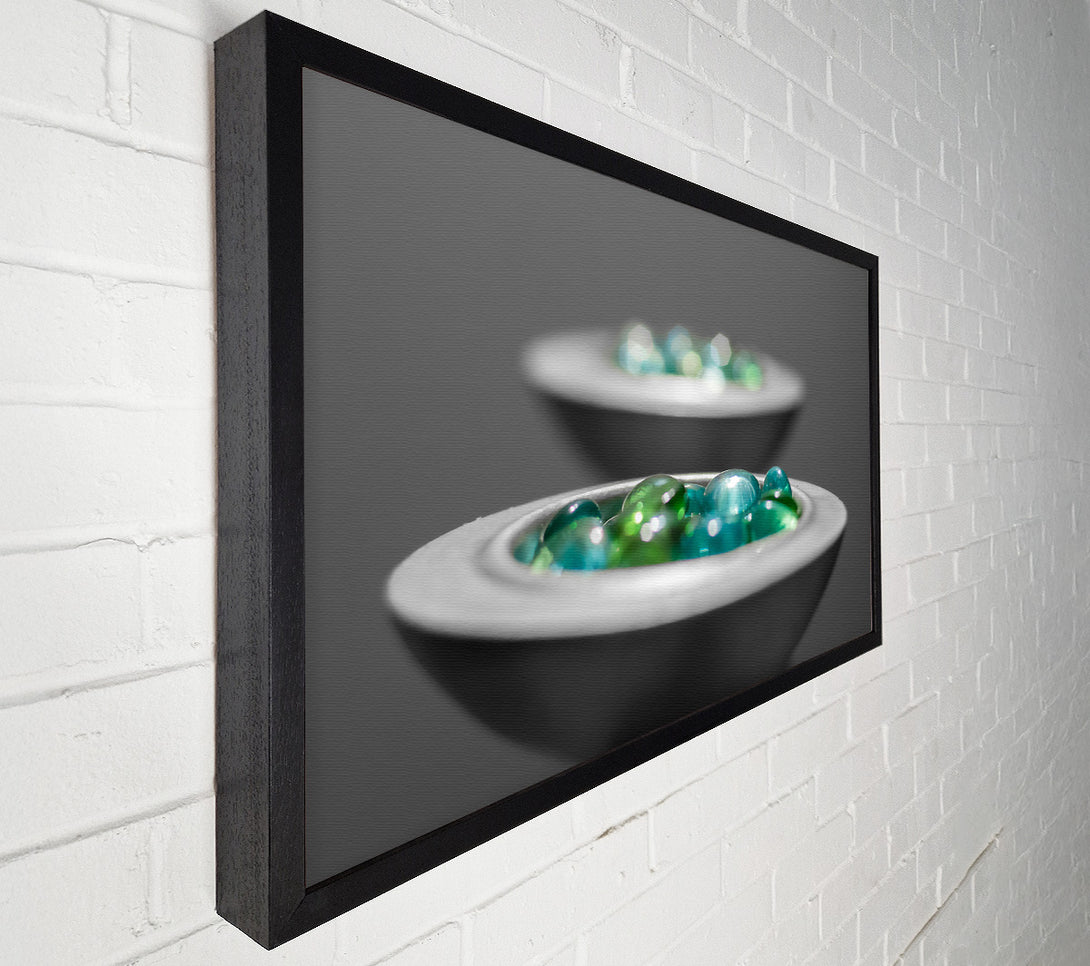  A Canvas Print of Teal Pebble Focus Canvas Print