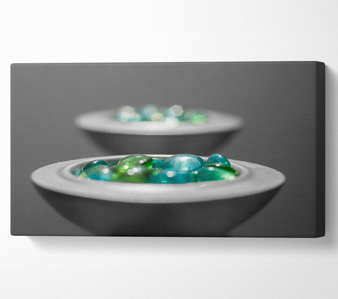  A Canvas Print of Teal Pebble Focus Canvas Print