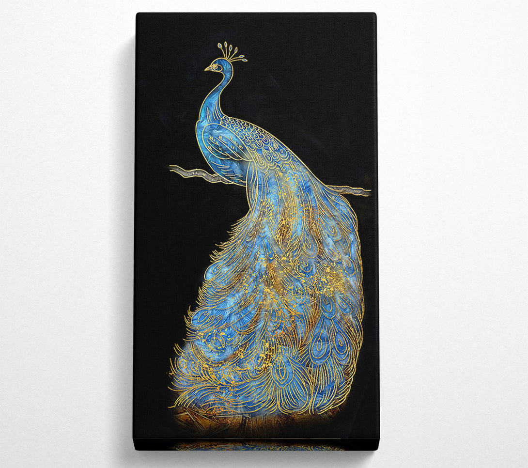  A Canvas Print of Engraved Peacock Canvas Art