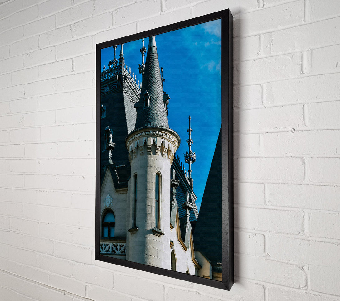  A Canvas Print of Azure Rooftop Spire Canvas Wall Art