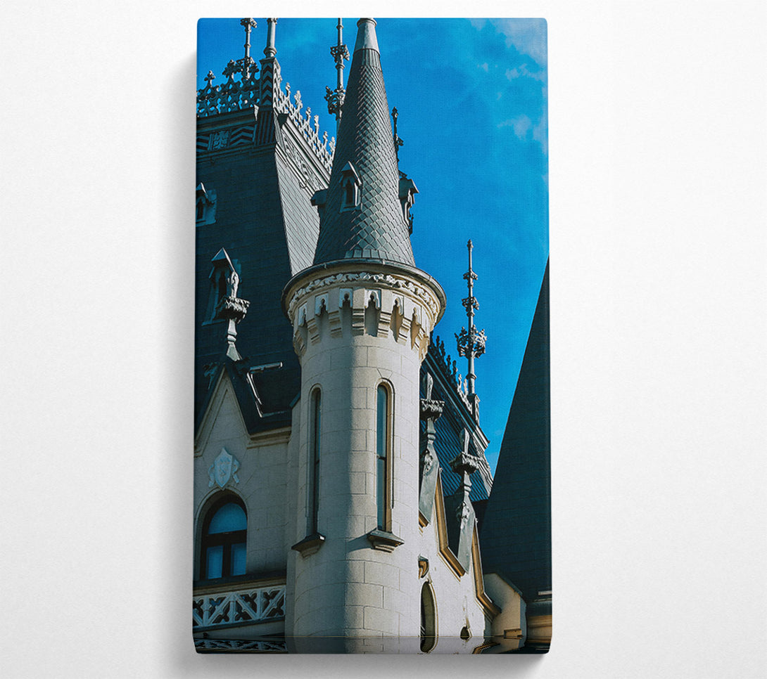  A Canvas Print of Azure Rooftop Spire Canvas Wall Art