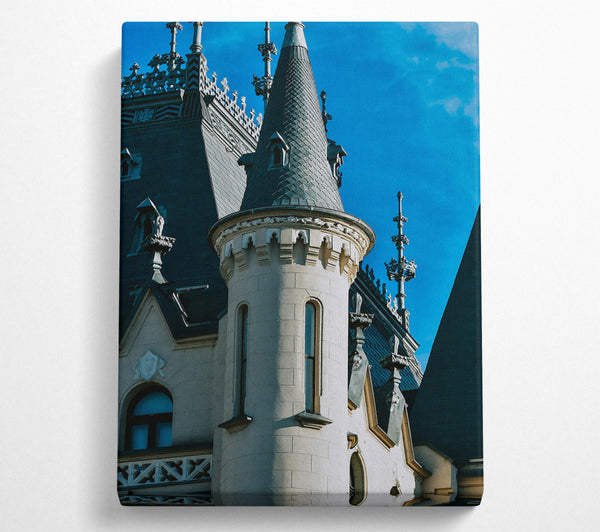  A Canvas Print of Azure Rooftop Spire Canvas Wall Art