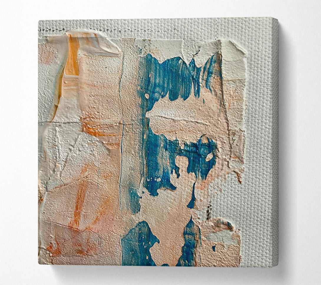  A Canvas Print of Teal Abstract Form Canvas Wall Art
