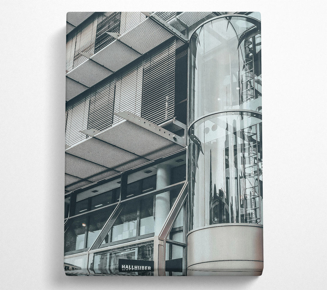  A Canvas Print of Steel And Glass Reflections Canvas Art