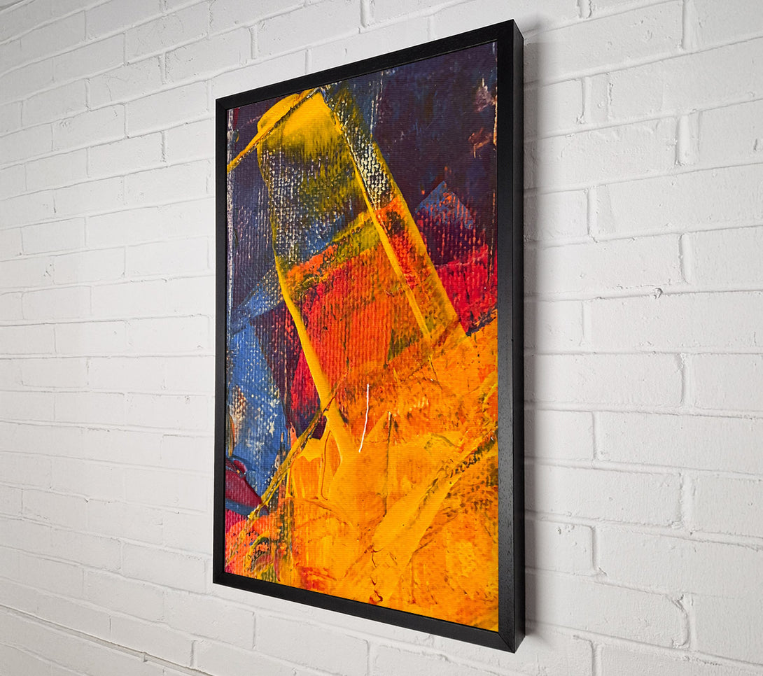  A Canvas Print of Golden Abstract Burst Canvas Print