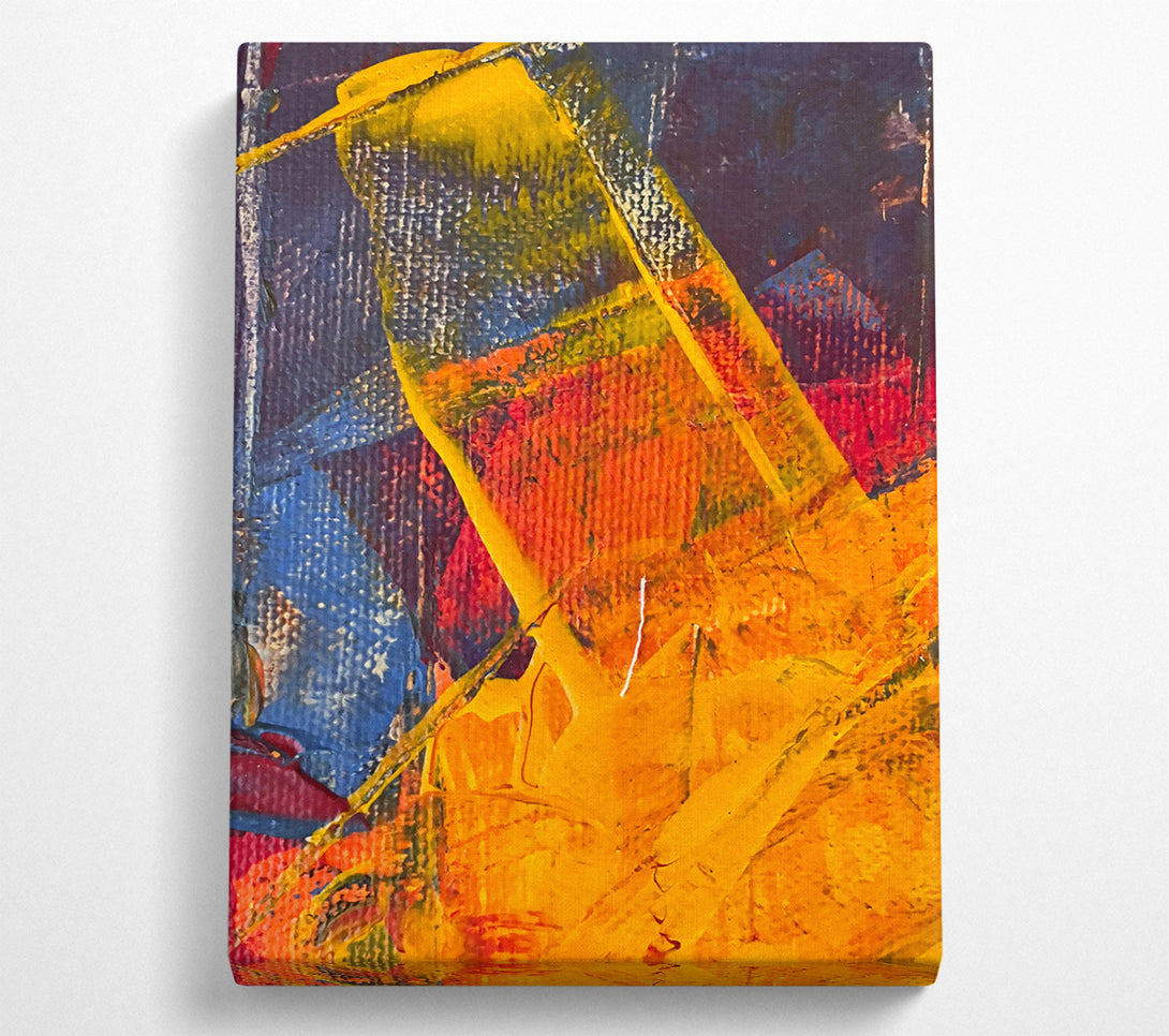  A Canvas Print of Golden Abstract Burst Canvas Print
