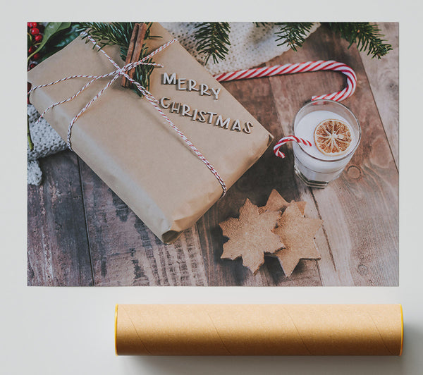 Brown Christmas Cheer Giclee Print