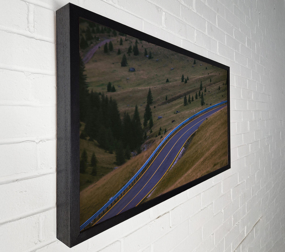  A Canvas Print of Blue Guardrail Road Canvas Wall Art