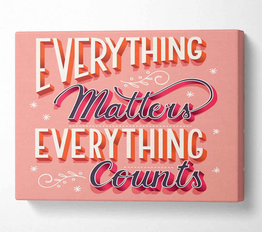 A Canvas Print of Everything Matters Canvas Art