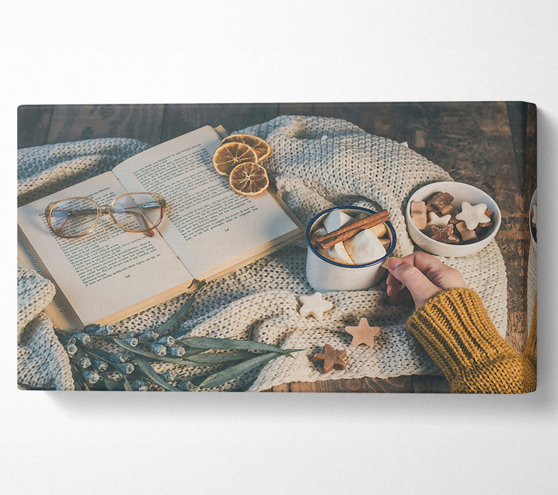  A Canvas Print of Warm White Winter Drink Canvas Print