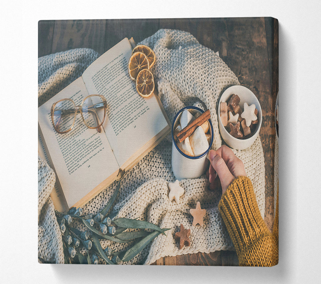  A Canvas Print of Warm White Winter Drink Canvas Print