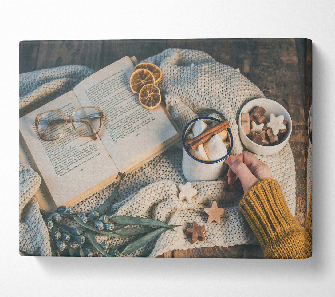  A Canvas Print of Warm White Winter Drink Canvas Print