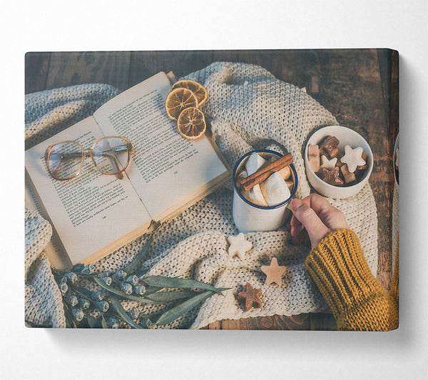  A Canvas Print of Warm White Winter Drink Canvas Print